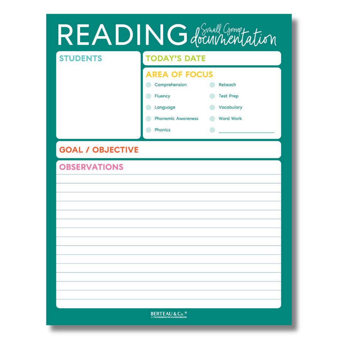 Notepad - Small Group Reading Documentation - Kool Products