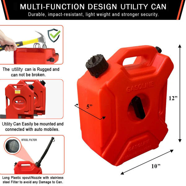 1.3-Gal Utility Can with Auto Mount & Spout – 5L - Kool Products
