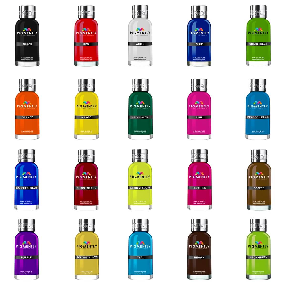 20-Color Bundle of Epoxy Resin Dyes - Kool Products