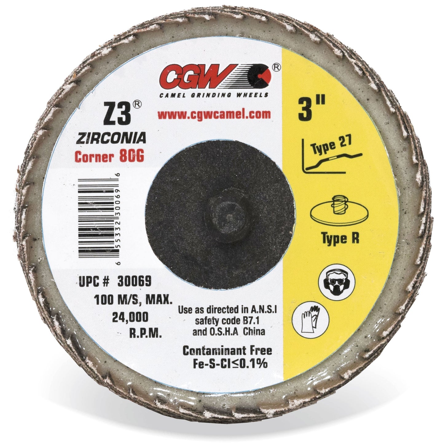 CGW Abrasives Z3® Mini Corner Flap Discs 53004 qty of 10 - Kool Products