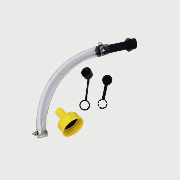 KP Kool Products Universal Utility Can Spout – Easy Pour Nozzle Replacement with Coarse & Fine Thread Caps + See-Through Spout for Visible Fuel Flow | No Spill, High Flow, Fits Most Utility Cans