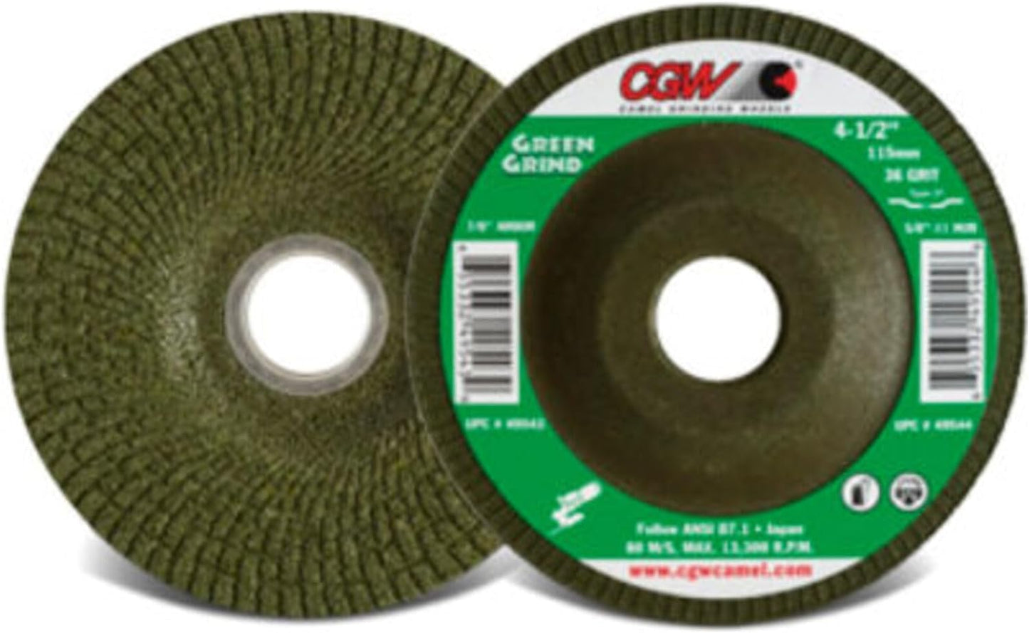 CGW Abrasives 49753 4-1/2 X1/4X5/8-11 T27 36 GRIT Resin Grind WHLS 10 pack - Kool Products