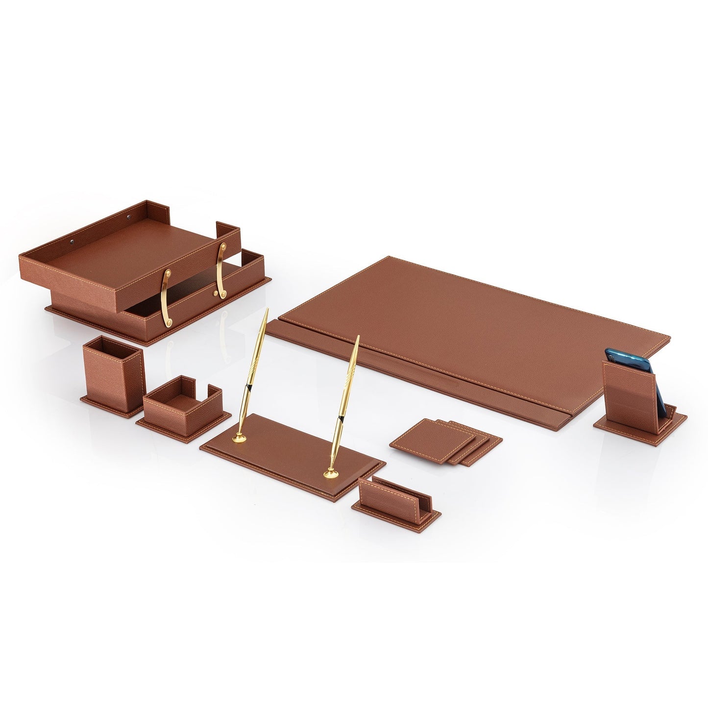 MOOG Classic Desk Organizer - Brown - 12 PCS - Kool Products
