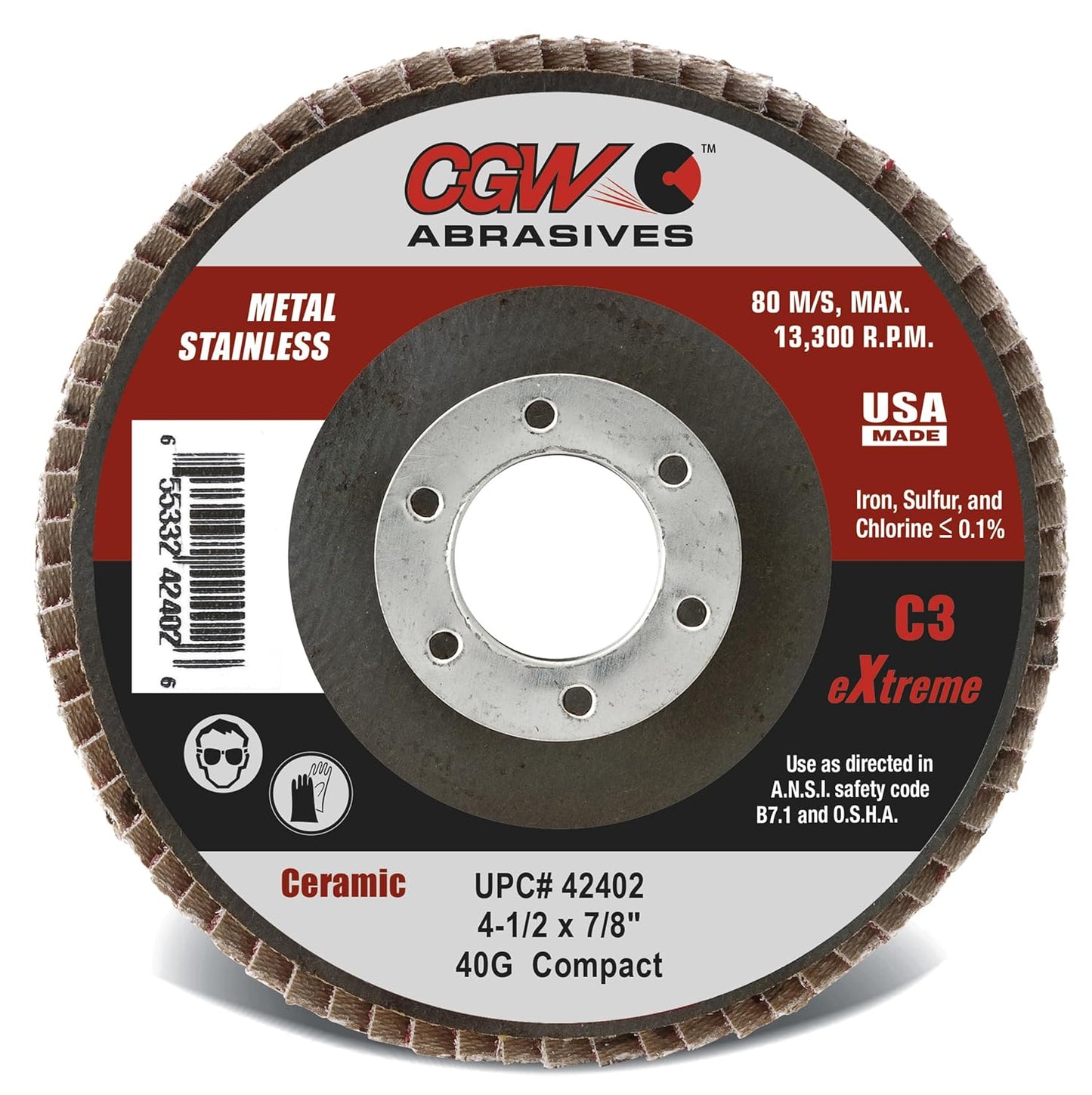 CGW Abrasives Ceramic FLAP DISCS C3 - Kool Products