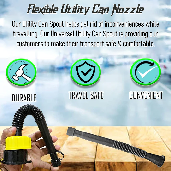 Super Long 11" Flexible Spout with Tons of Accessories - Fits Most Cans & Jugs