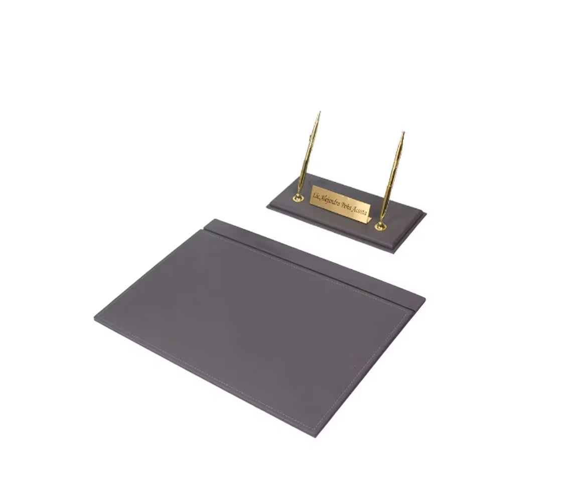 MOOG Leather Desk Set - Blue- 2 PCS - Kool Products