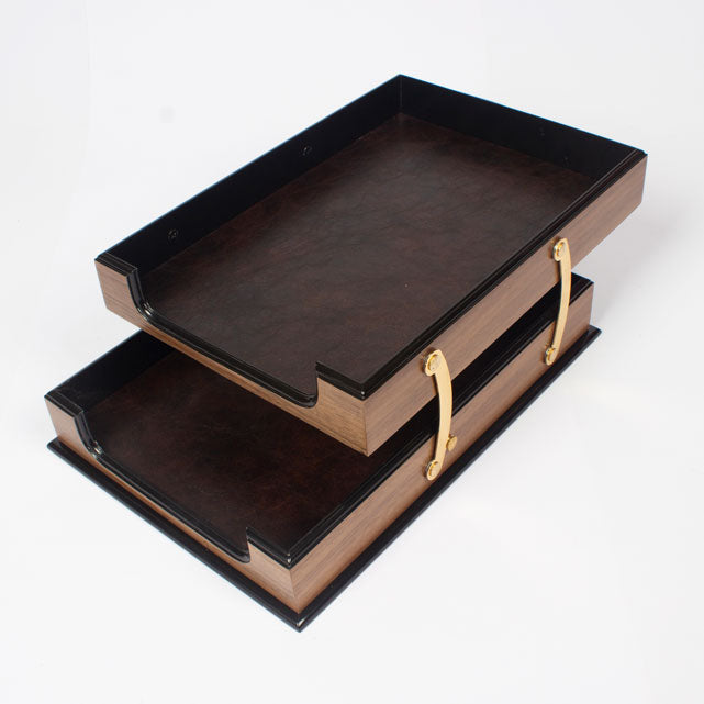 MOOG Wooden Prestige Double Document Tray - Kool Products