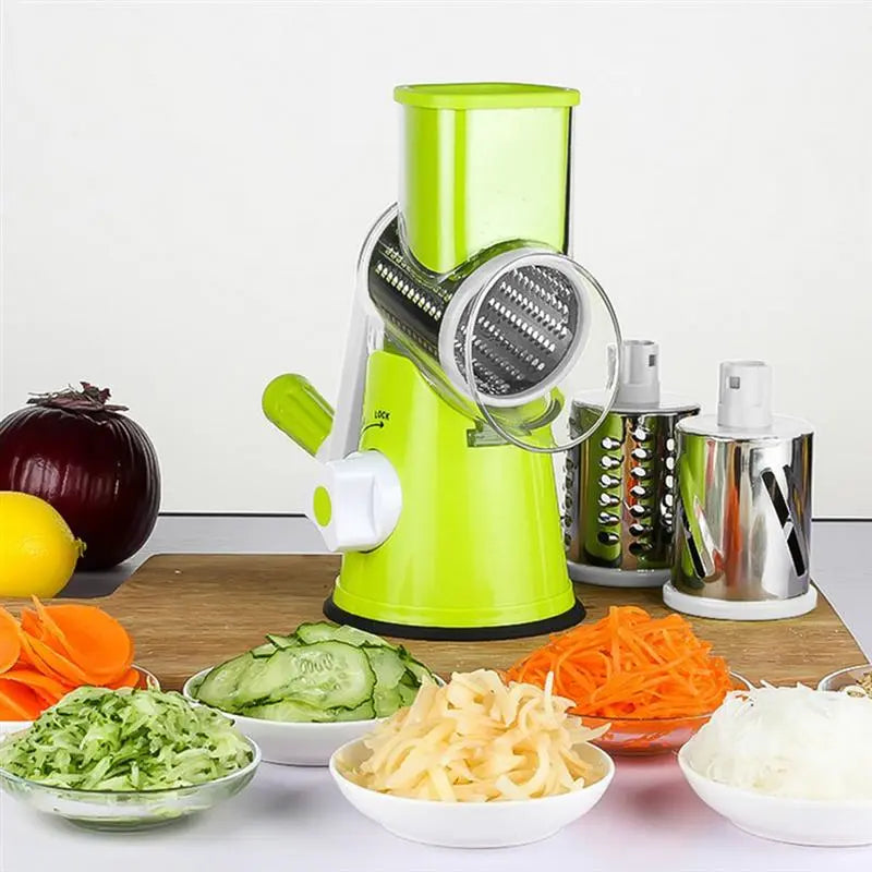 5 in 1 Rotary Cheese Grater w/ Handle Shredder Food Vegetable Grader Hand  Crank