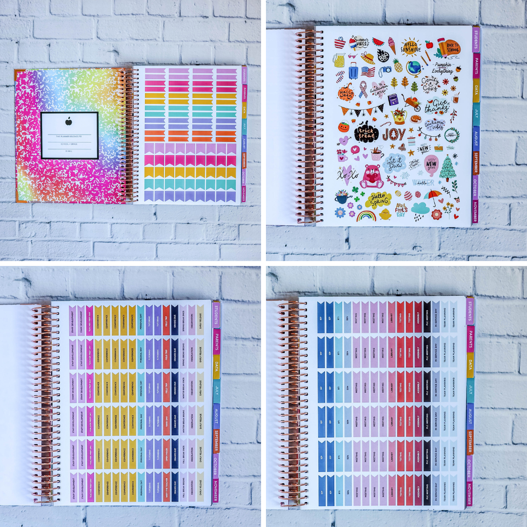 Watercolor Teacher Planner by BERTEAU & Co. - Kool Products