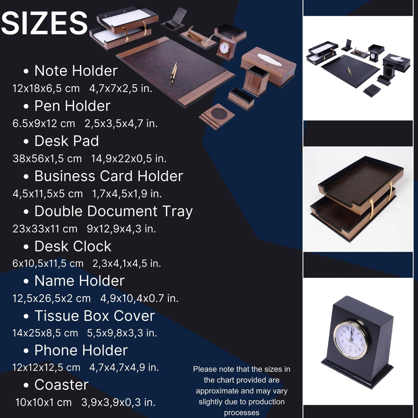 MOOG Wooden Prestige Desk Set -Walnut- 8 PCS - Kool Products