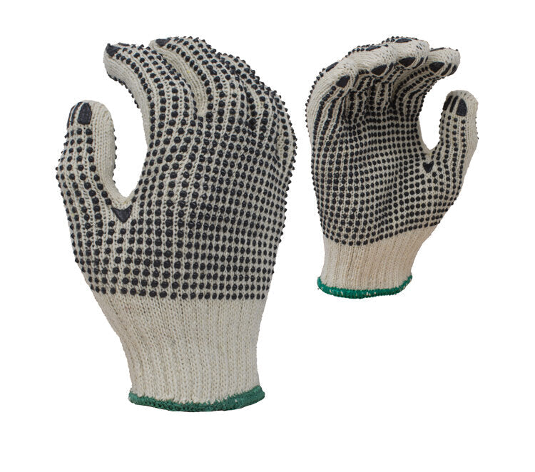 Task Gloves TSK11201 • 7 Gauge Standard Weight Cotton/Poly, w/ 2-Sided PVC Dots - Kool Products