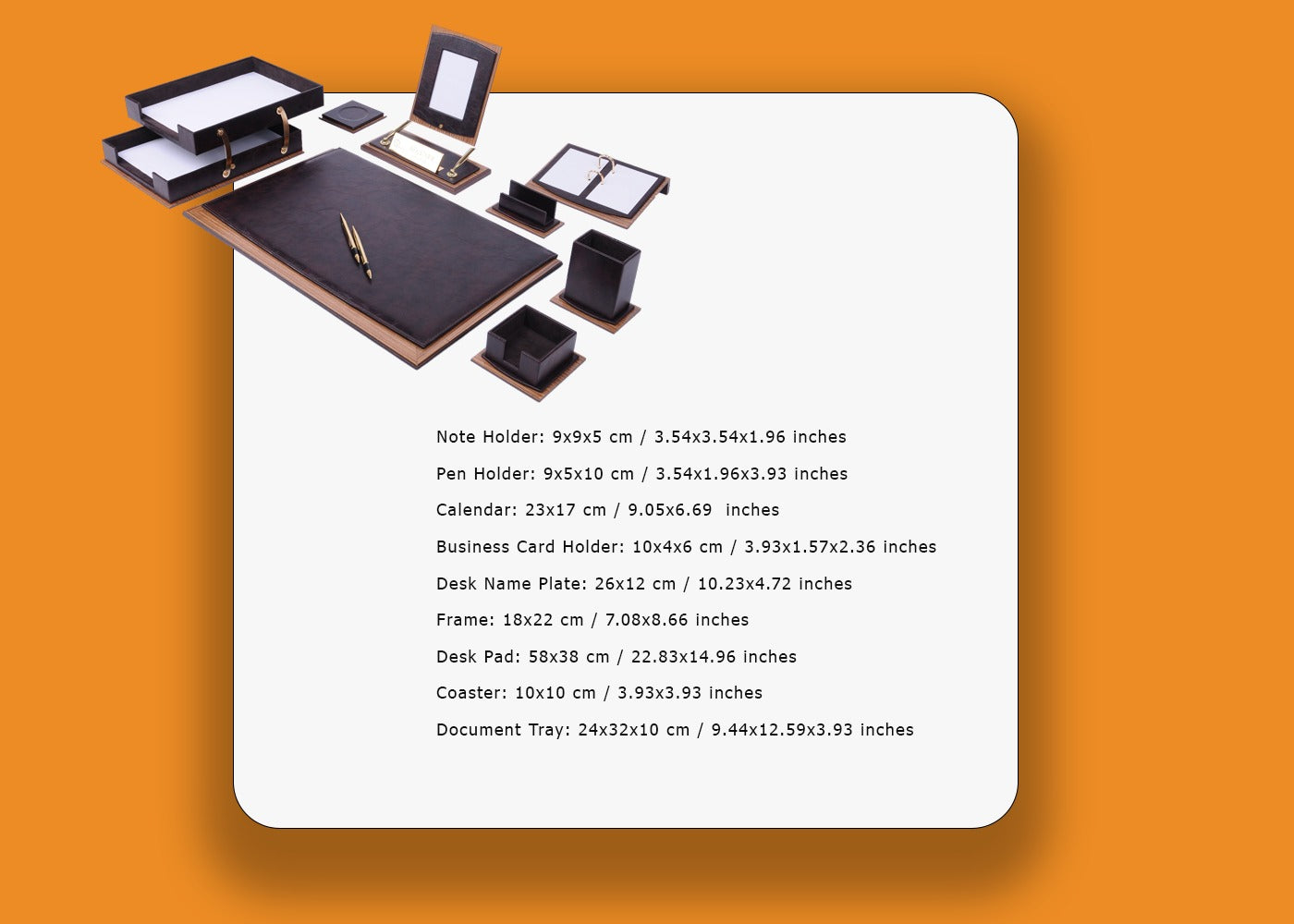 MOOG Luxury Desk Set - Single Document Tray- White- 13 PCS - Kool Products