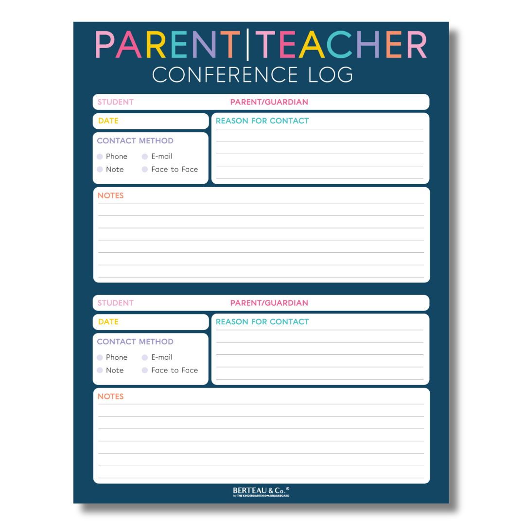 Notepad - Parent / Teacher Conference Log - Kool Products