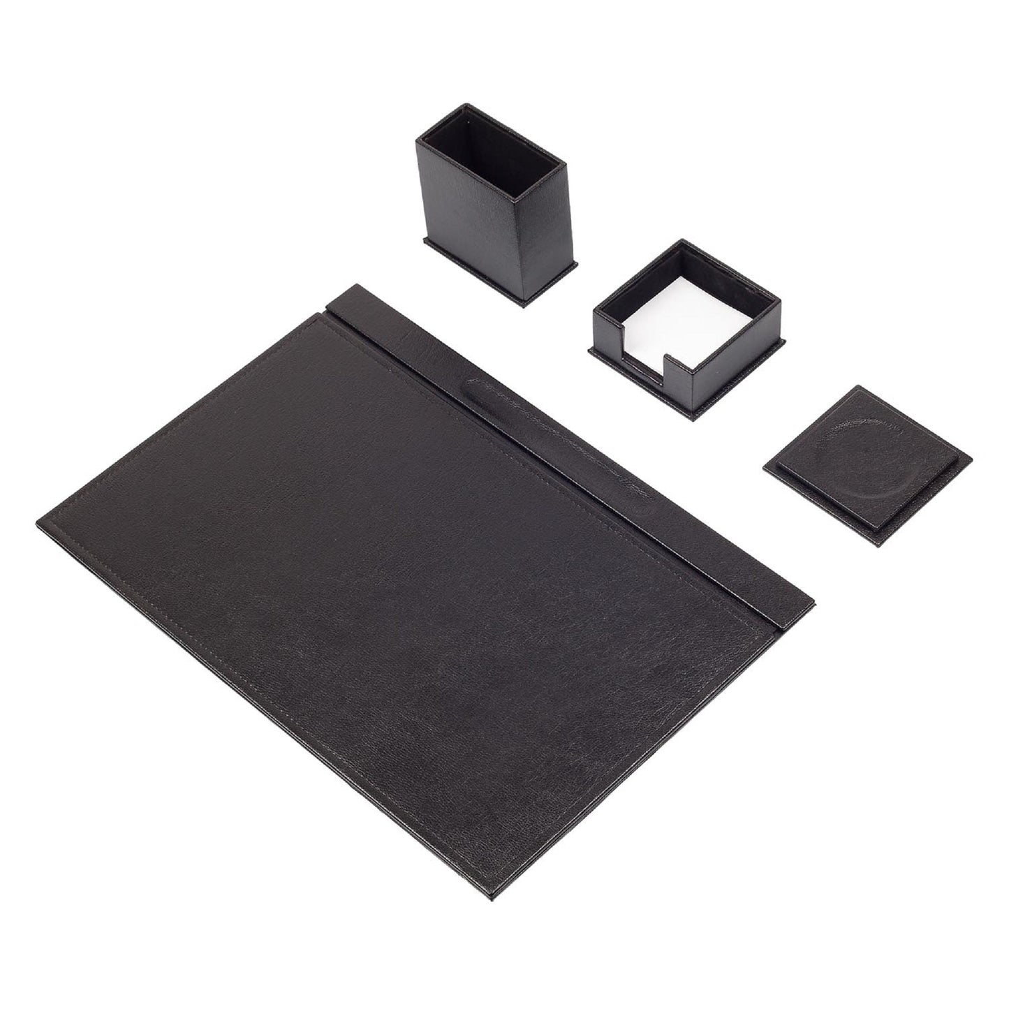 MOOG Leather Desk Set-4 Accessories- Orange - 4 PCS - Kool Products