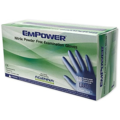 Empower® Nitrile Exam, PF, Blue, 8 mil - Kool Products