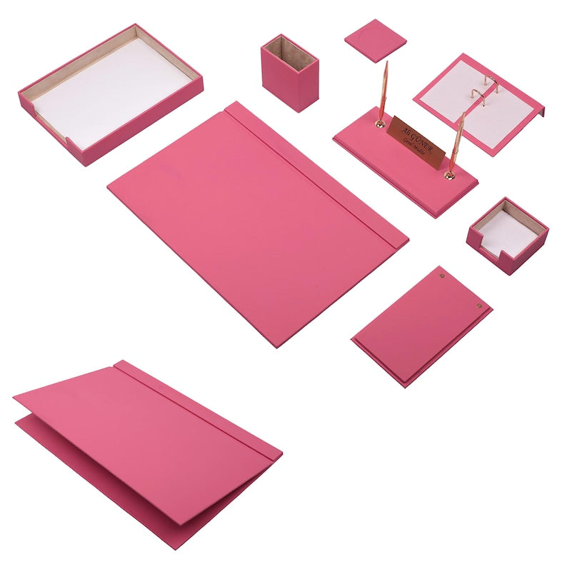 MOOG Leather Desk Set - Single Document Tray- Black - 10 PCS - Kool Products
