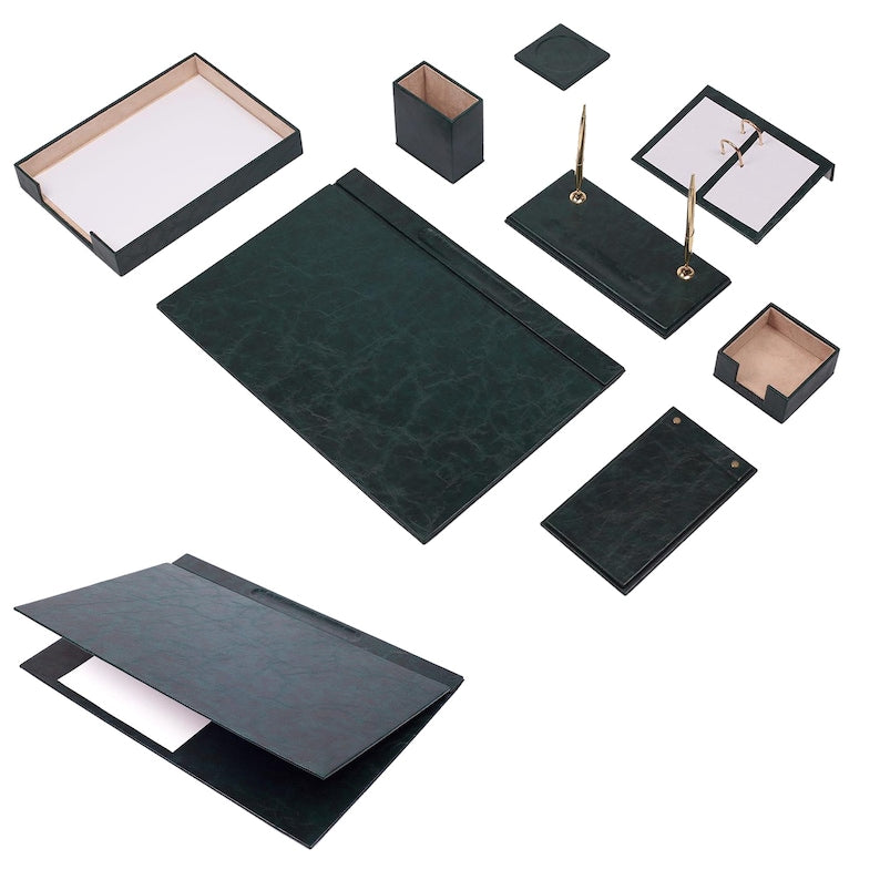 MOOG Leather Desk Set - Single Document Tray- Black - 10 PCS - Kool Products