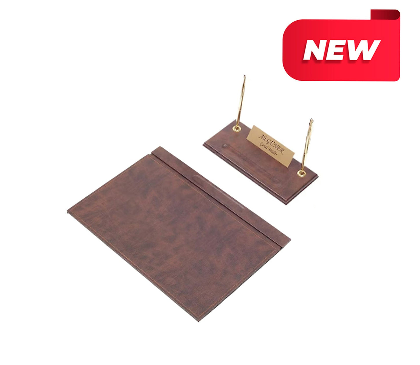 MOOG Leather Desk Set - Red- 2 PCS - Kool Products