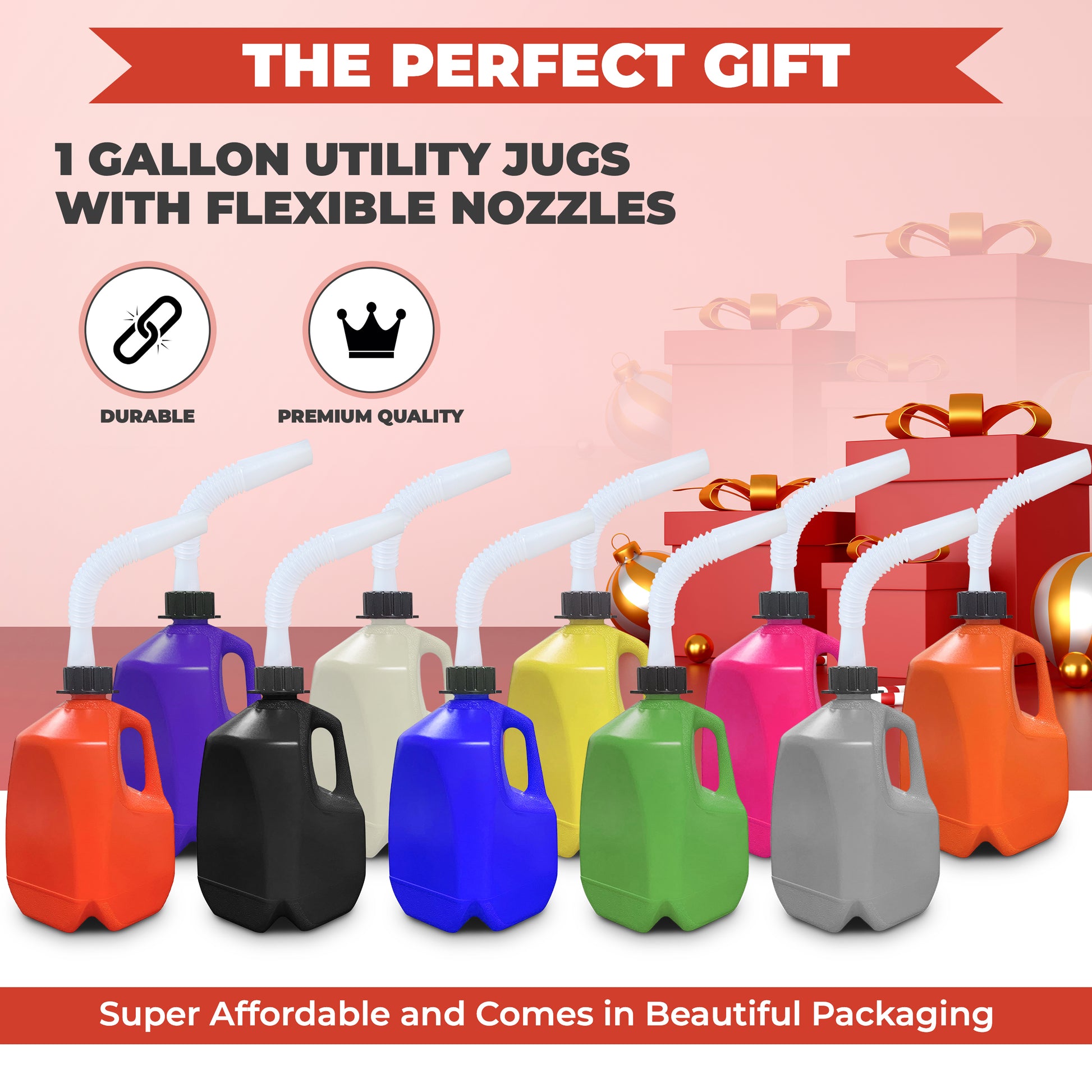 KP KOOL PRODUCTS 1 gallon plastic can - 1 gallon gas jug -  1 gallon gas can in your favorite color of choice. - Kool Products