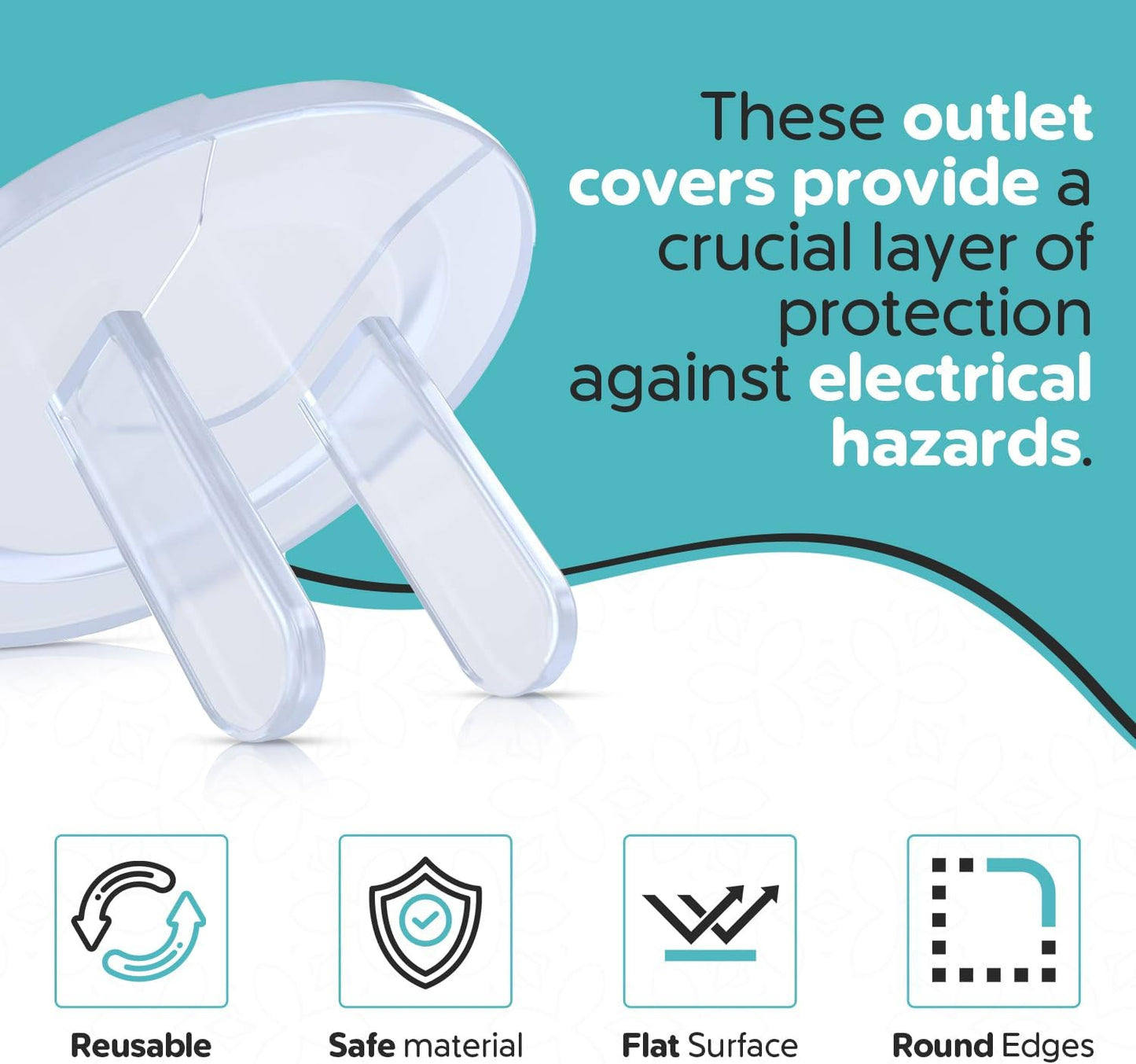 Outlet Plug Covers (40 Pack) Clear Child Proof Electrical Protector Safety Caps - Kool Products