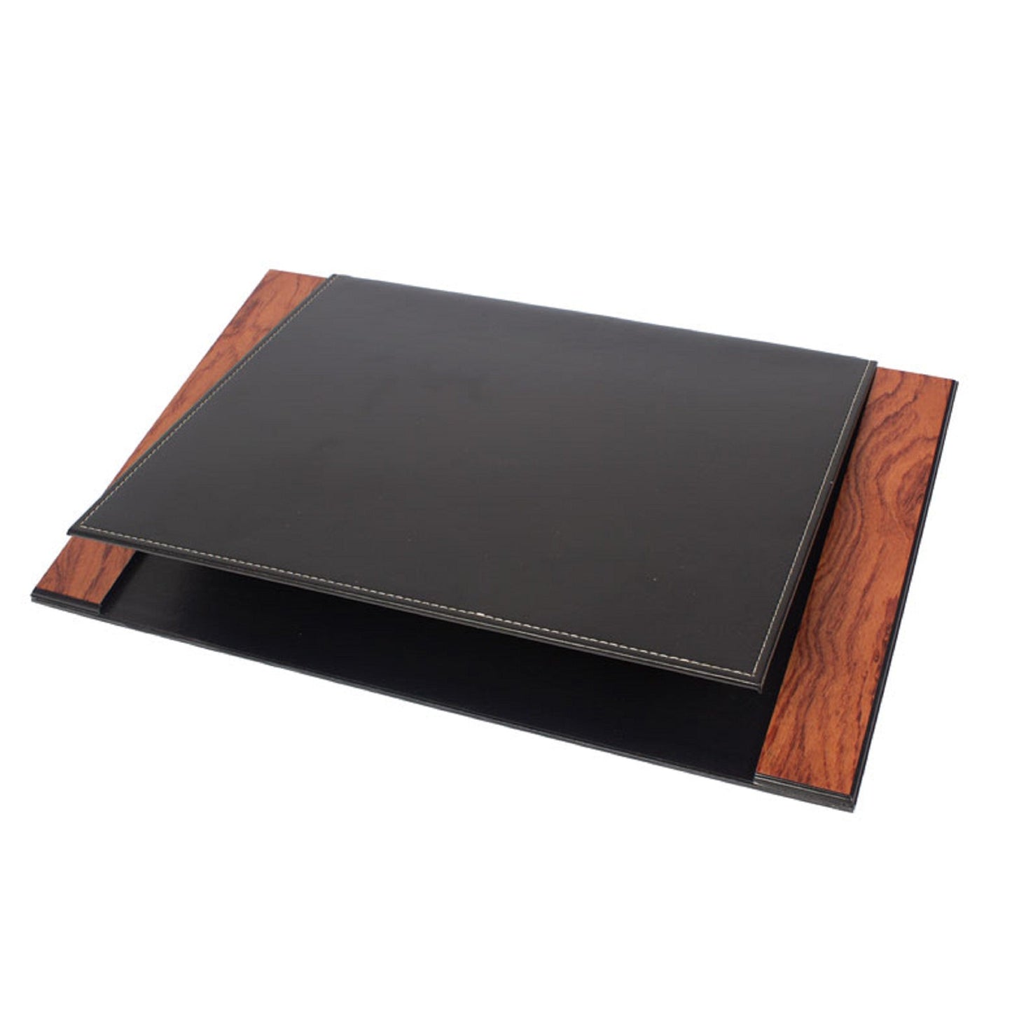 MOOG Leather Desk Pad | Prestige Desk Pad Mahogany Wood Combination | Desk Pad With Cover | Leather - Kool Products
