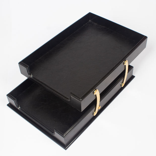 MOOG Wooden Prestige Double Document Tray - Kool Products