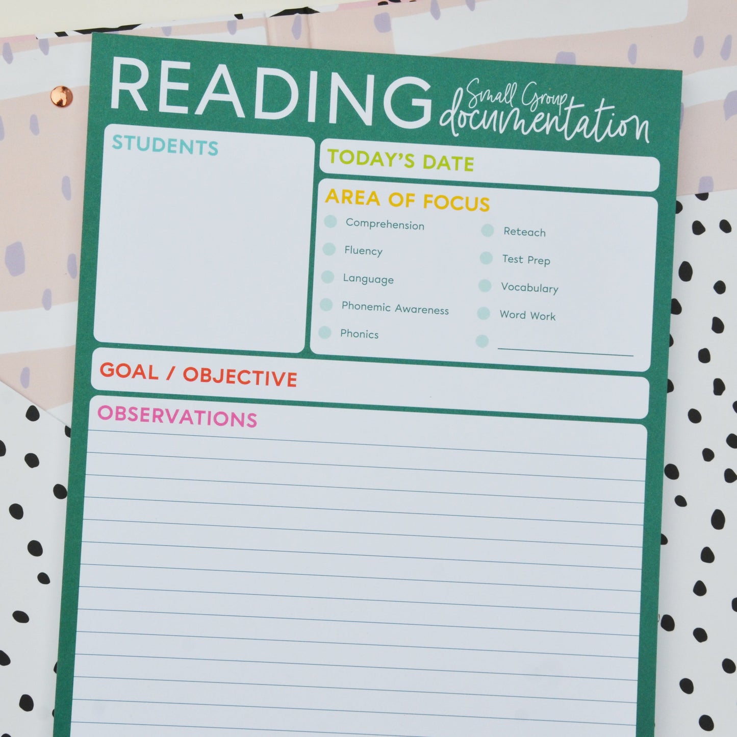 Notepad - Small Group Reading Documentation - Kool Products