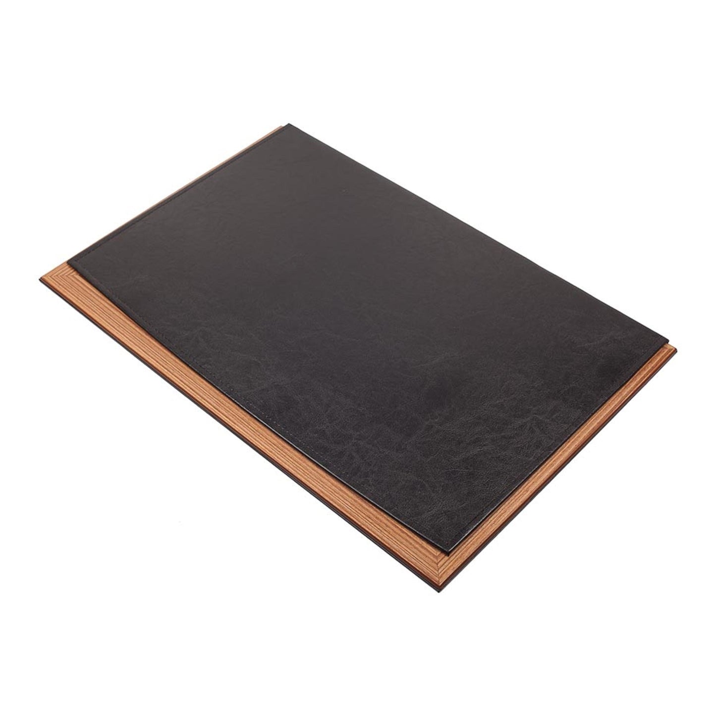 MOOG Star Leather Desk Set -Walnut Wood Combination - Gray -11 PCS - Kool Products