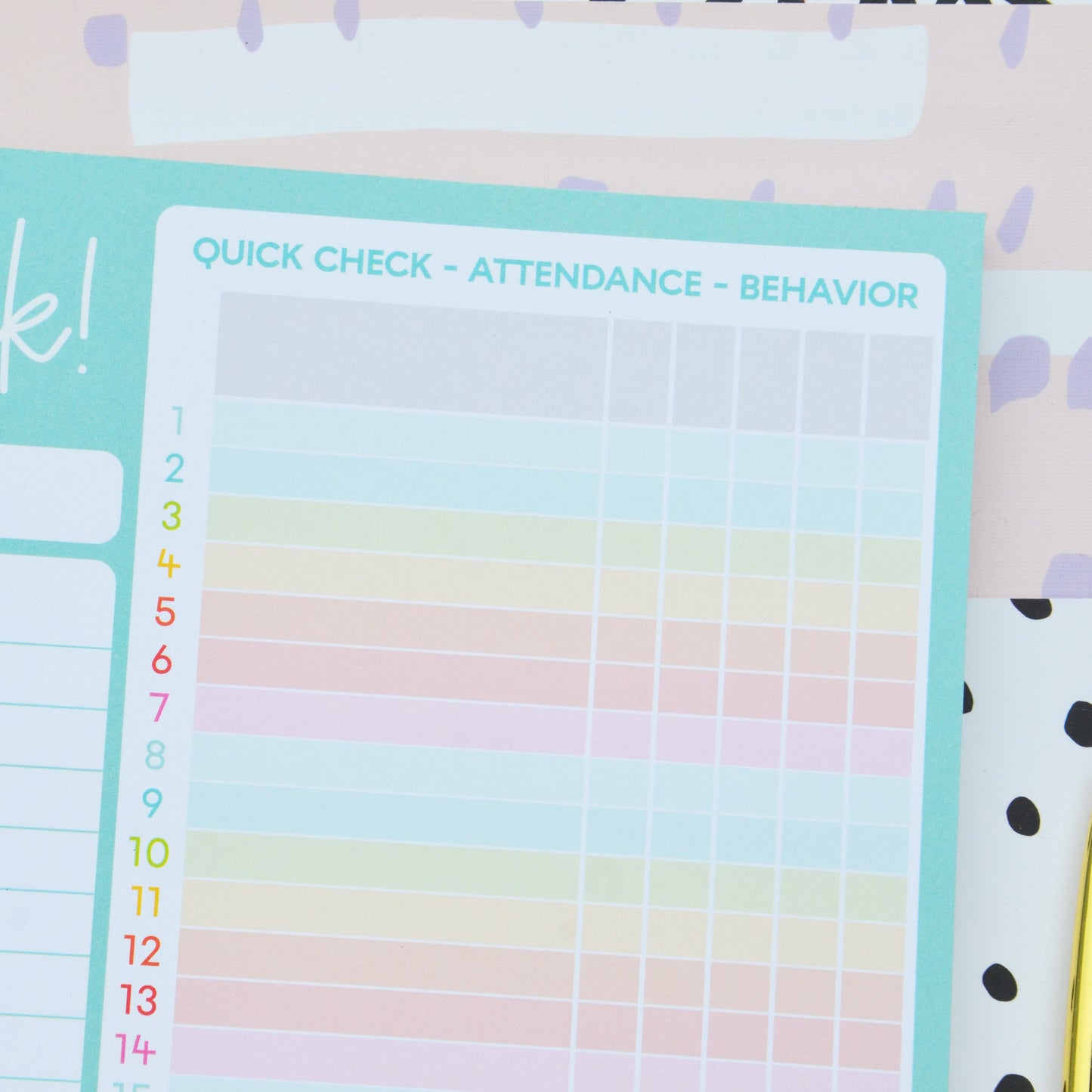 Notepad - This Week in My Classroom - Teacher's Weekly Notepad - Kool Products