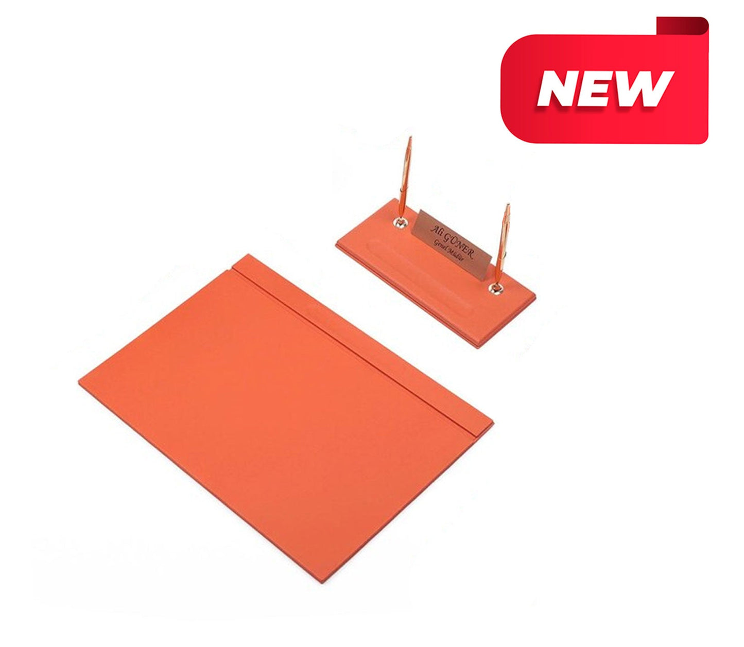 MOOG Leather Desk Set - Red- 2 PCS - Kool Products