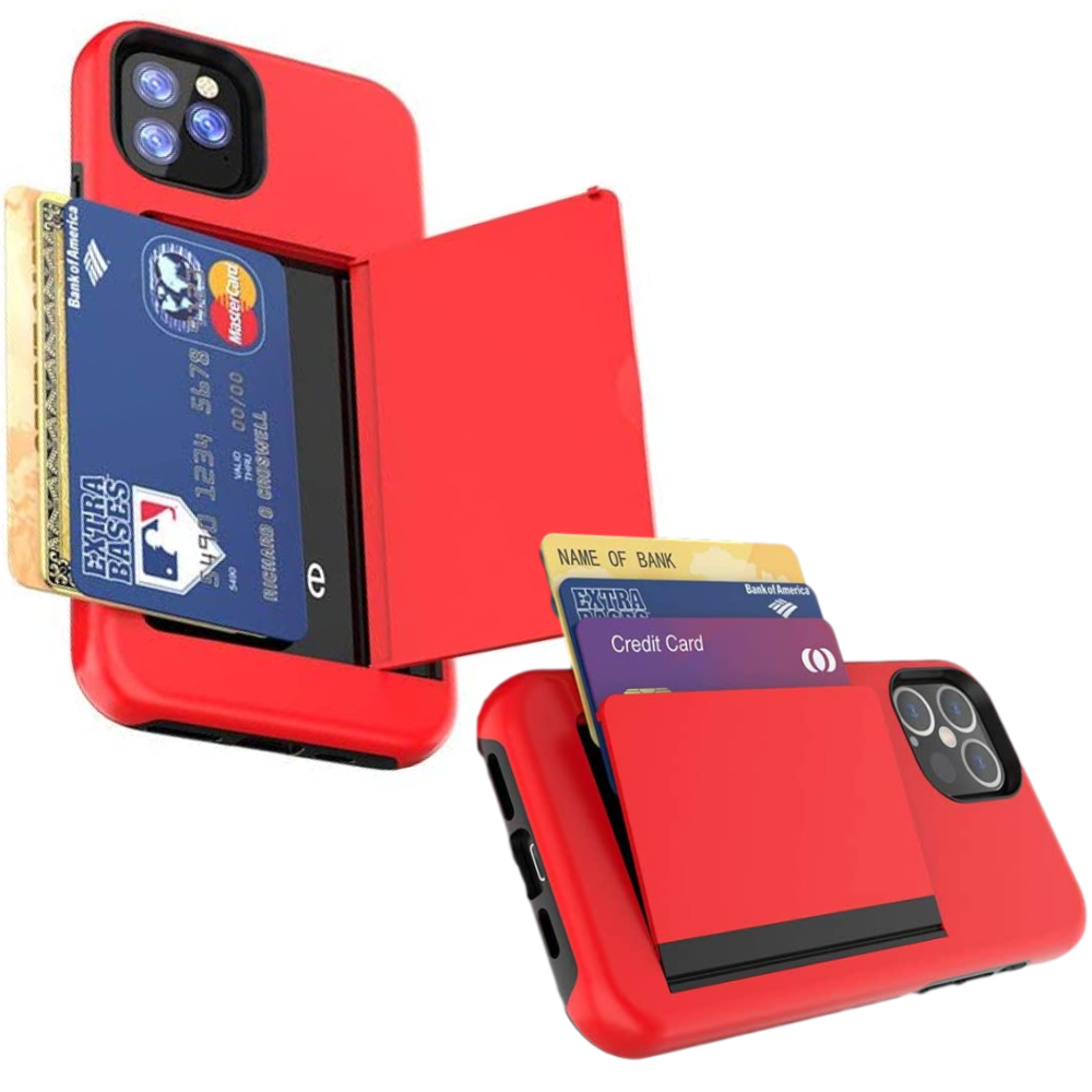 KP KOOL PRODUCTS New Quality Hard Back Cover with ID Credit Card Slot Holder Wallet Case for iPhone12 Pro/12 or iPhone 12 Pro Max (iPhone 12 Pro Max, Black) 0.00 freeshipping - Kool Products
