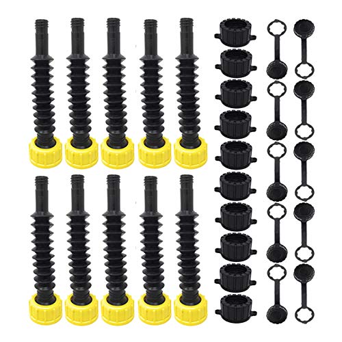 Pack of 10 - Flexible Replacement Gas Spout with Fine and Coarse Thread Caps 84.99 freeshipping - Kool Products