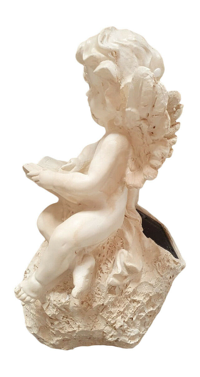 Solar Powered Figurine With Two Angels READING (LIGHTS UP) 53.18 freeshipping - Kool Products