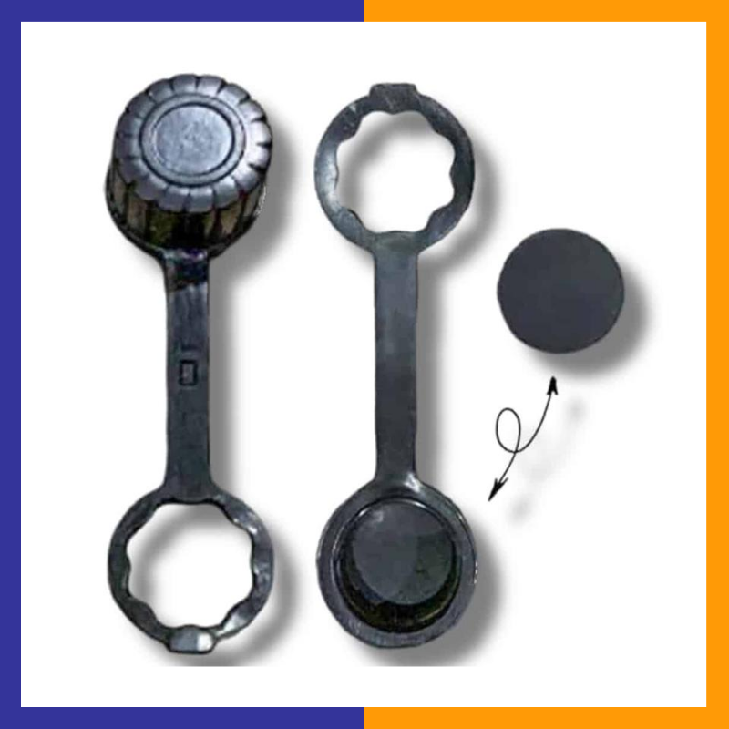Utility can spout with a secure lid, designed for controlled pouring and leak prevention, ensuring safe and efficient fuel transfer.