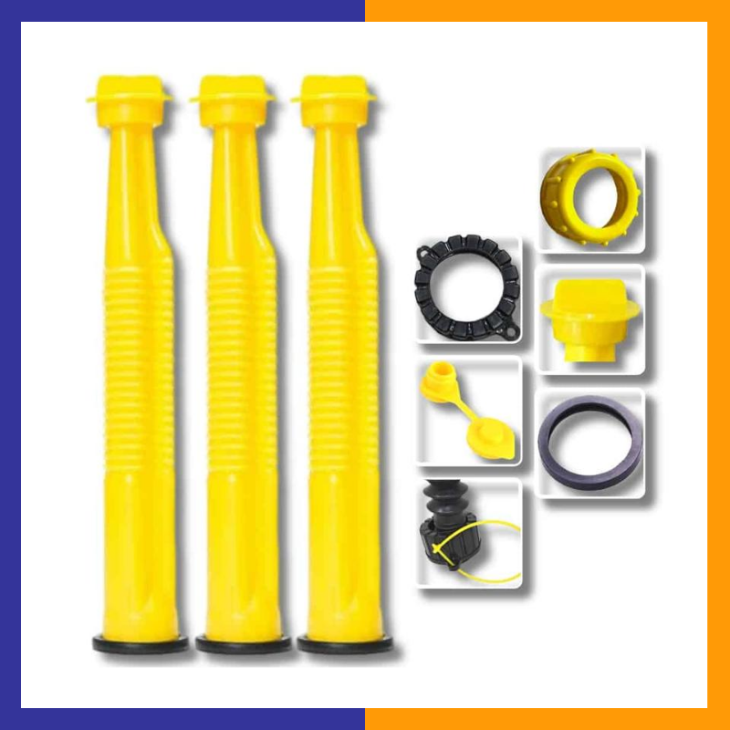 3-Pack Yellow Replacement Spout Kit with Stainless Steel Filter and Vent Plug