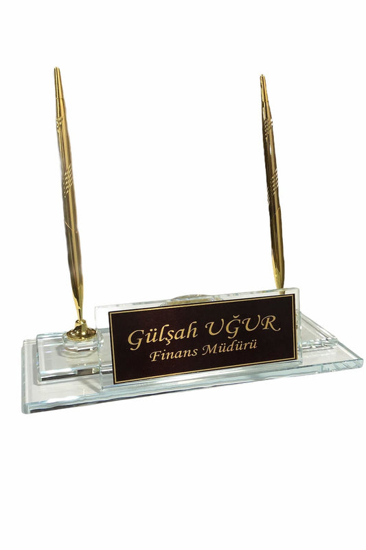 MOOG  Glass Desk Name Plate - Kool Products