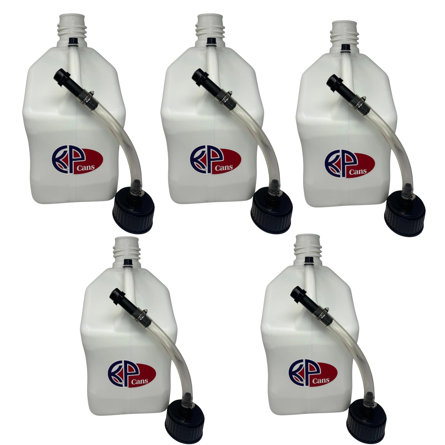 KP Cans 5.5 Gallon Square Racing Fuel Can with Flexible Hose & Cap - Kool Products