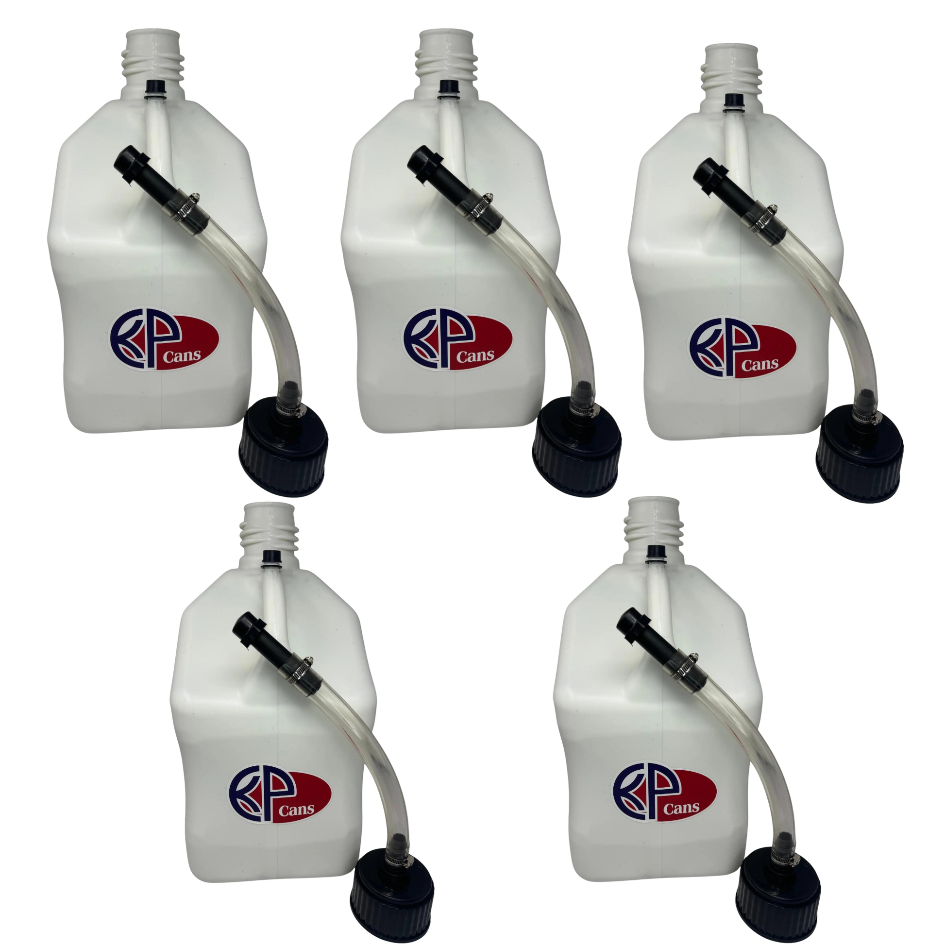 KP Cans 5.5 Gallon Square Racing Fuel Can with Flexible Hose & Cap - Kool Products
