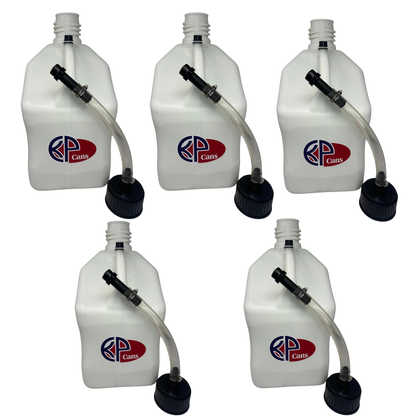 KP Cans 5.5 Gallon Square Racing Fuel Can with Flexible Hose & Cap - Kool Products