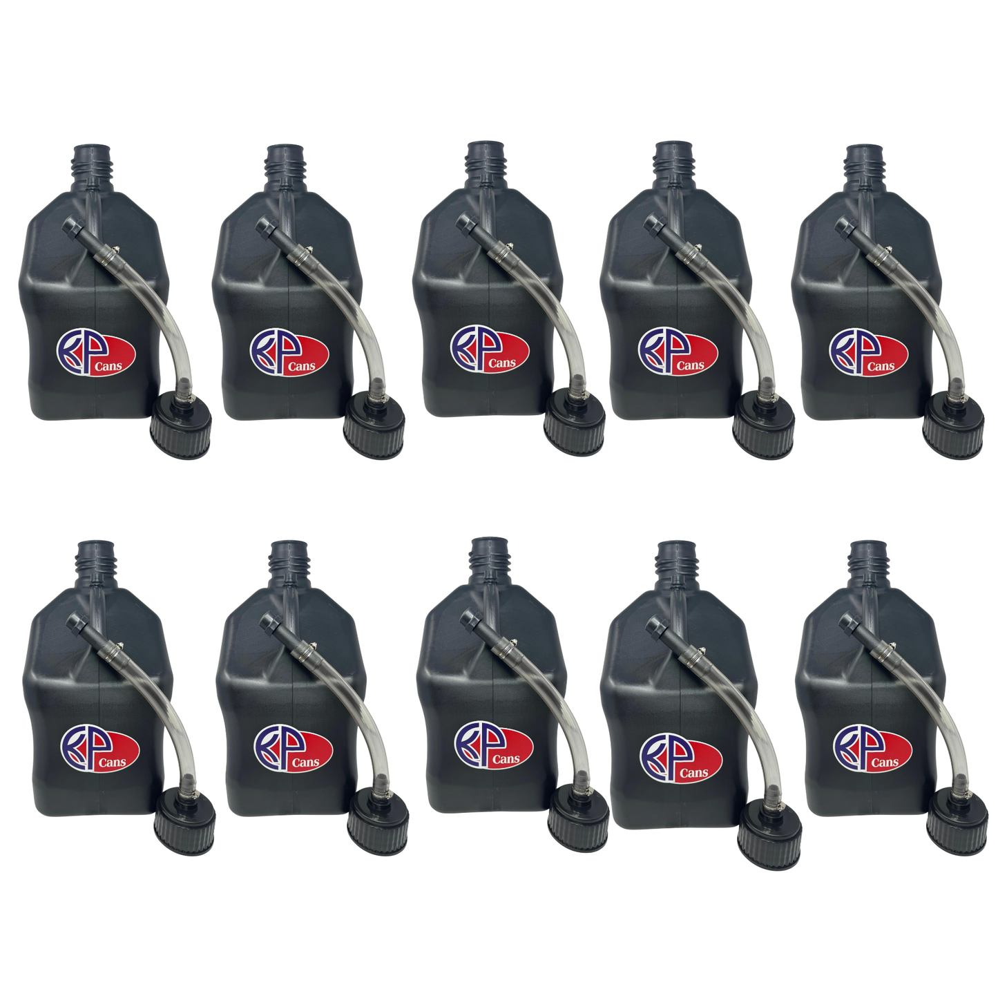 KP Cans 5.5 Gallon Square Racing Fuel Can with Flexible Hose & Cap - Kool Products