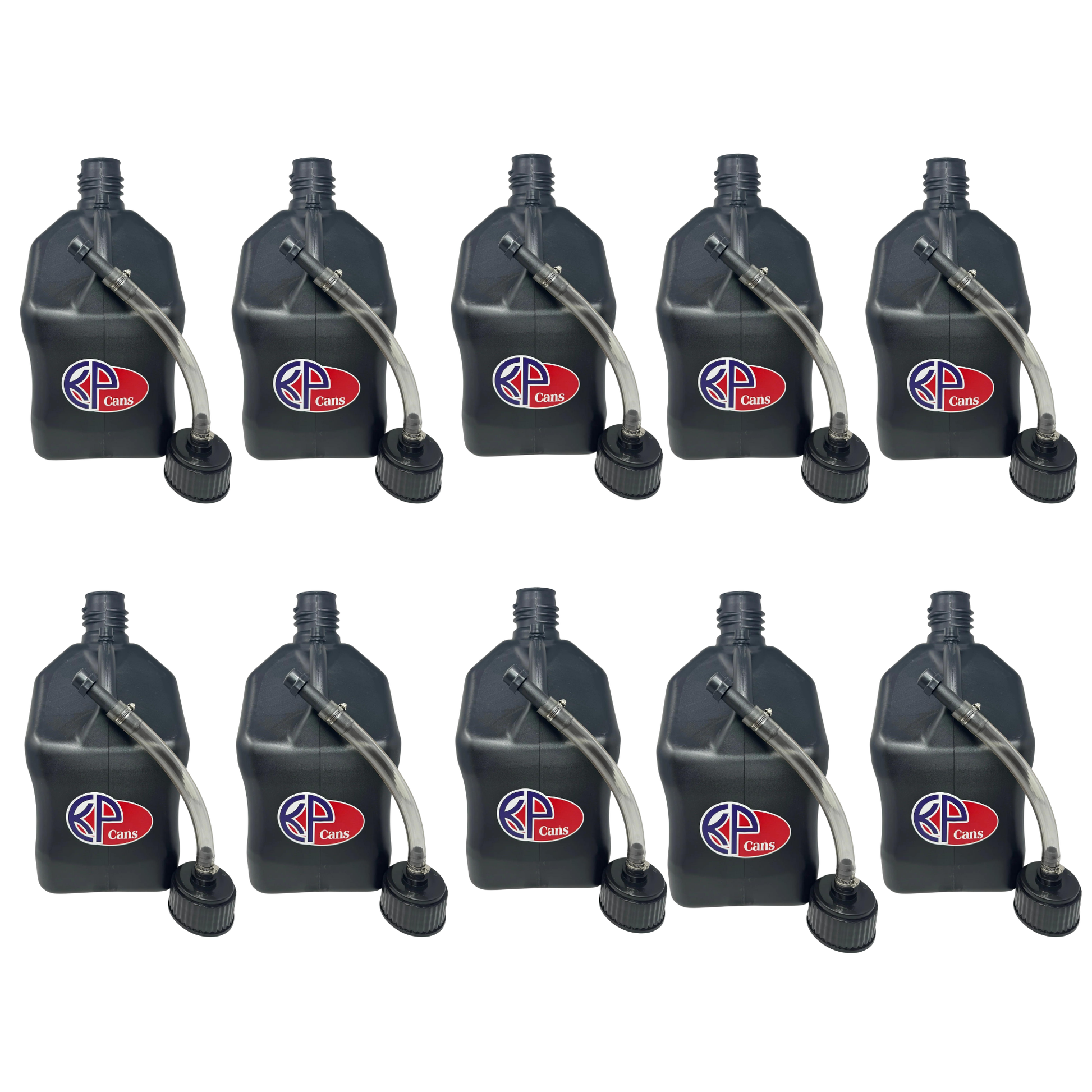 KP Cans 5.5 Gallon Square Racing Fuel Can with Flexible Hose & Cap - Kool Products