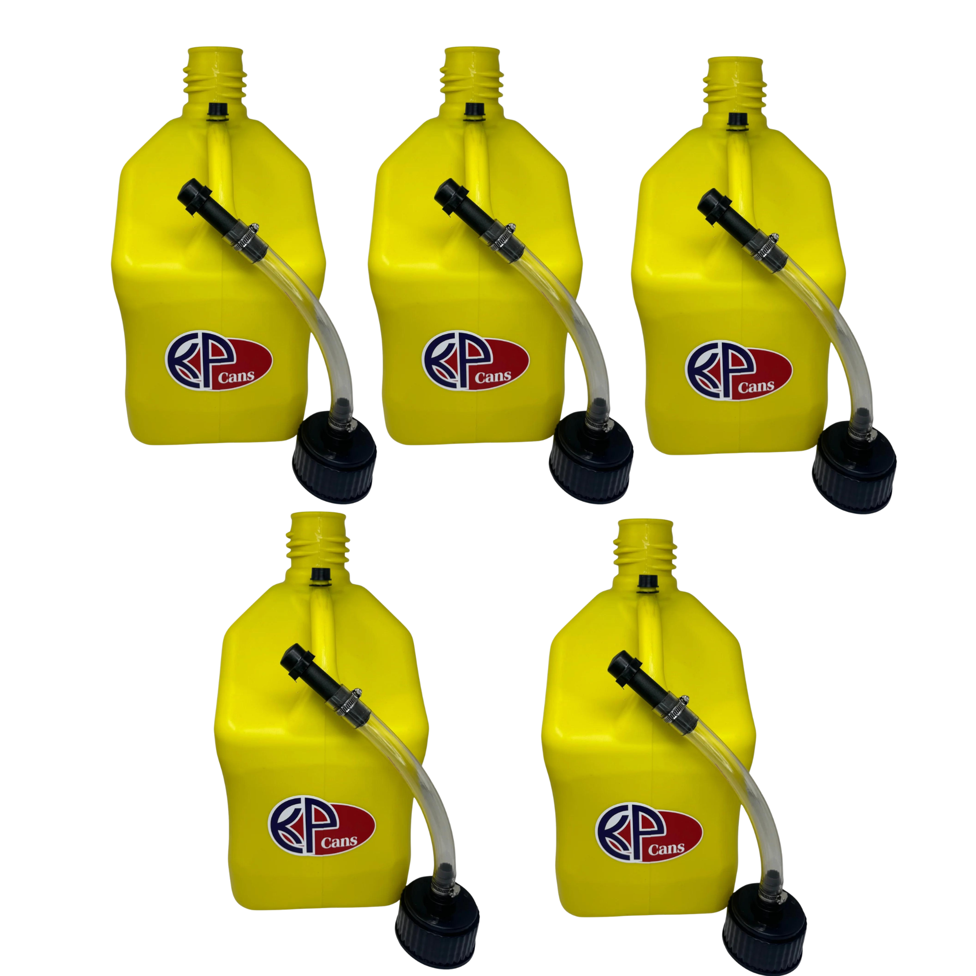 KP Cans 5.5 Gallon Square Racing Fuel Can with Flexible Hose & Cap - Kool Products