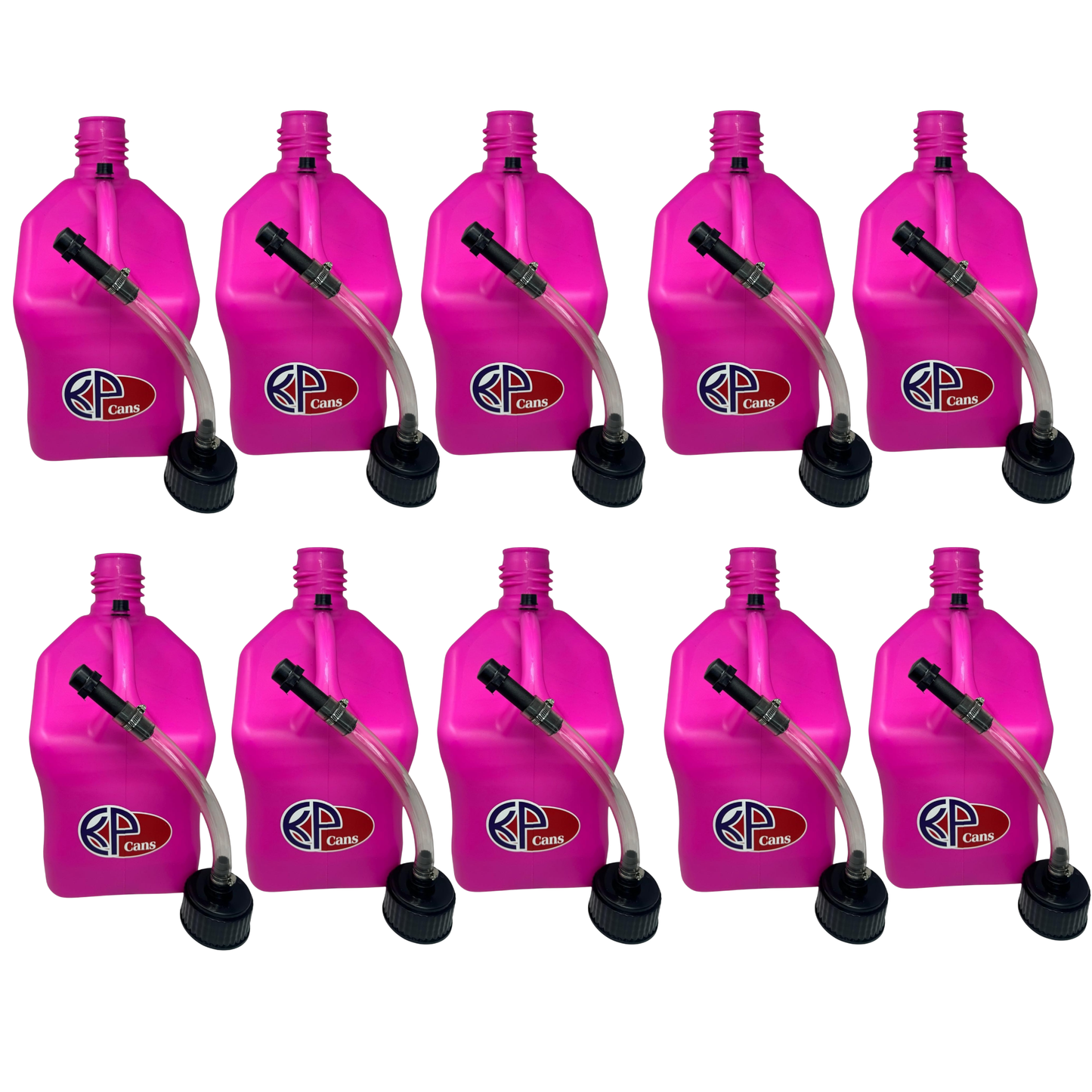 KP Cans 5.5 Gallon Square Racing Fuel Can with Flexible Hose & Cap - Kool Products