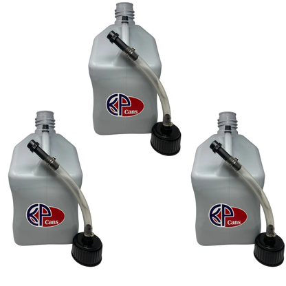 KP Cans 5.5 Gallon Square Racing Fuel Can with Flexible Hose & Cap - Kool Products