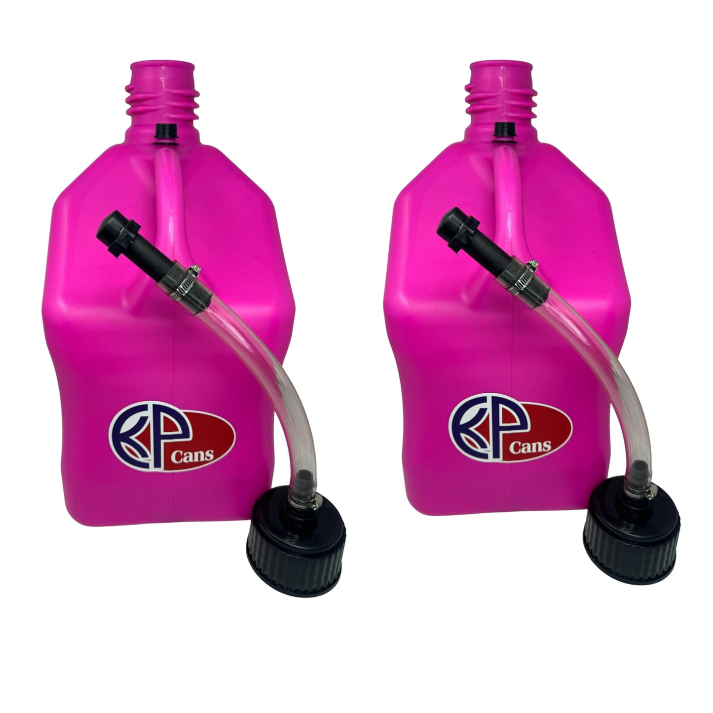 KP Cans 5.5 Gallon Square Racing Fuel Can with Flexible Hose & Cap - 2 Pack,3 Pack and 5 Pack - Kool Products