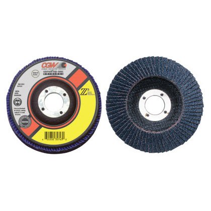 CGW Abrasives 42342 Flap Discs, Z3-100% Zirconia, XL, 4 1/2", 40 Grit, 7/8 Arbor, 13,300 RPM, T27 (10 Pack) - Kool Products