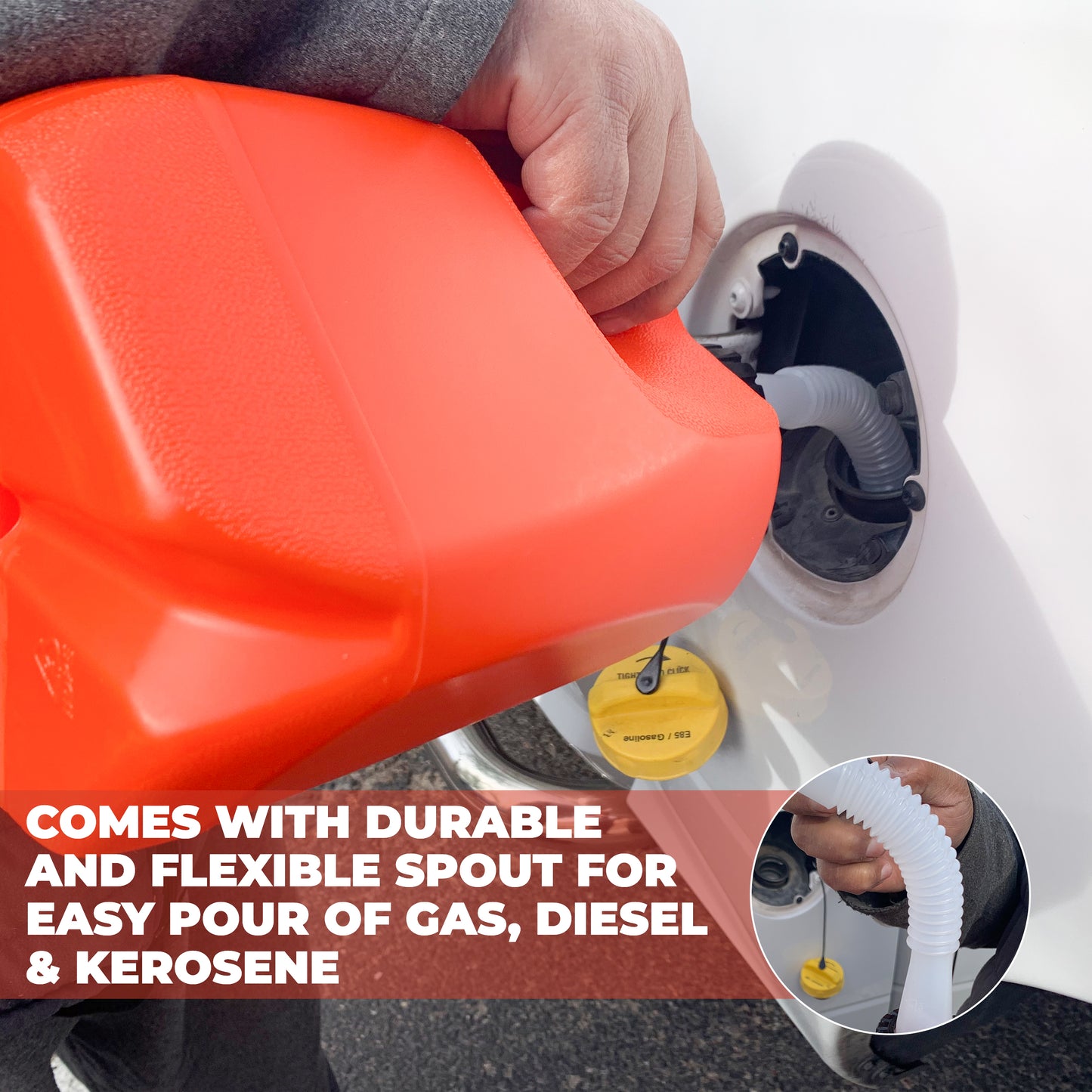 KP KOOL PRODUCTS 1 gallon plastic can - 1 gallon gas jug -  1 gallon gas can in your favorite color of choice. - Kool Products