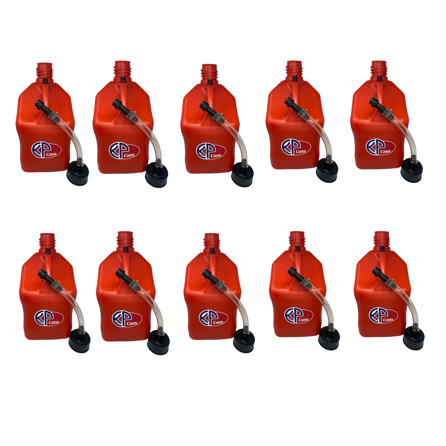 KP Cans 5.5 Gallon Square Racing Fuel Can with Flexible Hose & Cap - Kool Products