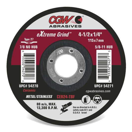 CGW Abrasives eXtreme Grind Ceramic Grinding Wheels - Kool Products