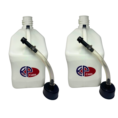 KP Cans 5.5 Gallon Square Racing Fuel Can with Flexible Hose & Cap - 2 Pack,3 Pack and 5 Pack - Kool Products